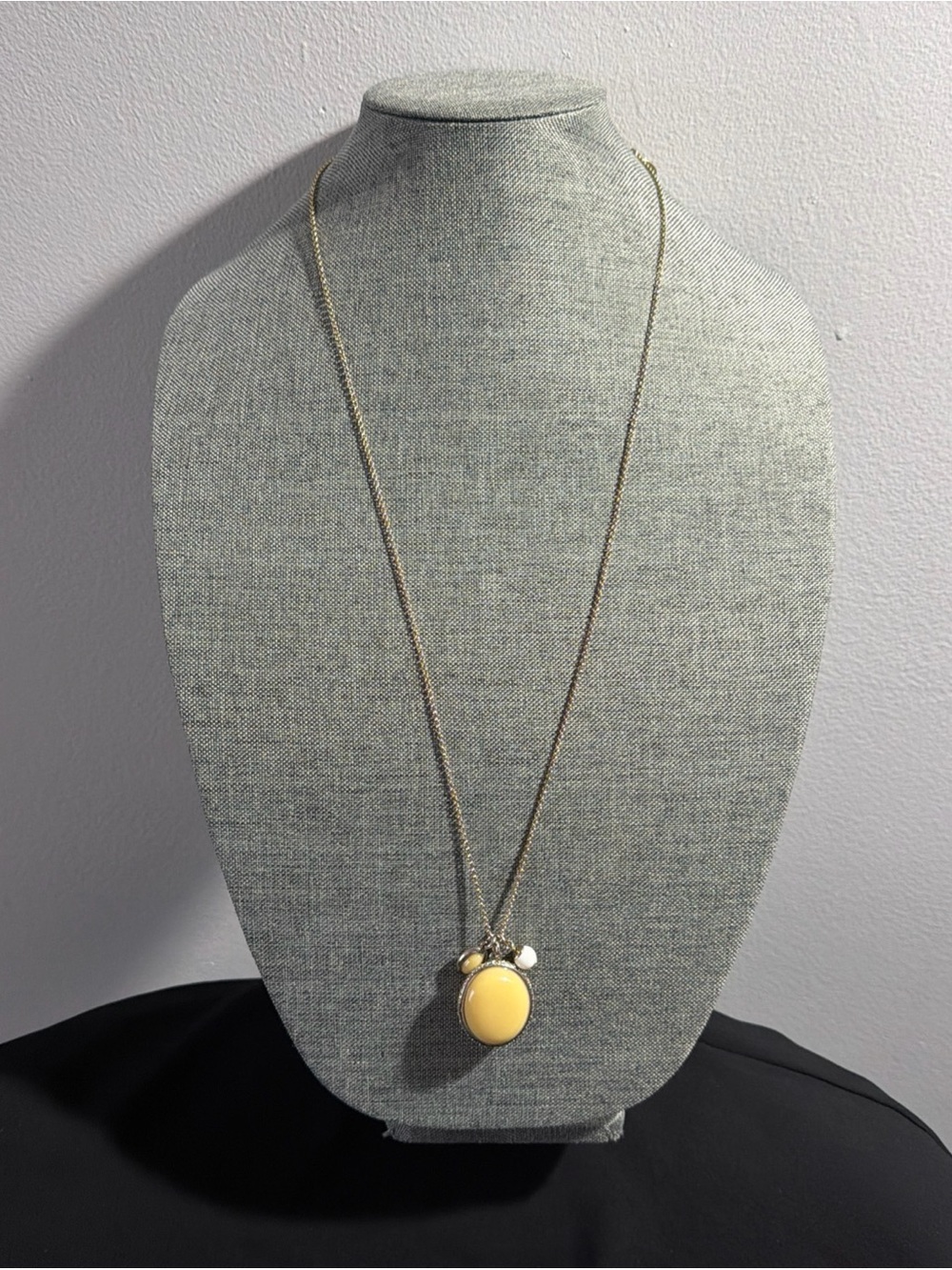 Ann Taylor Gold Chain Necklace with Yellow Pendant